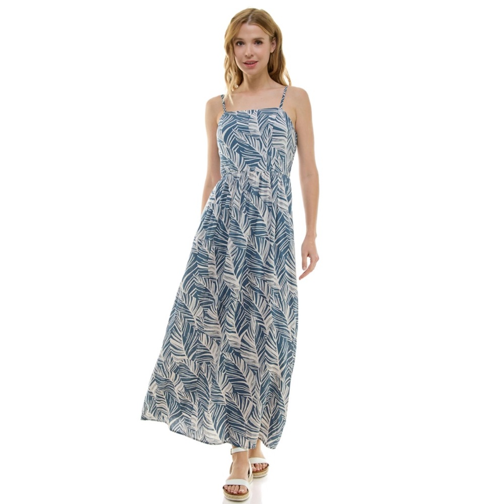 NWOT - As U Wish Palm Leaf Maxi Dress - Size L
